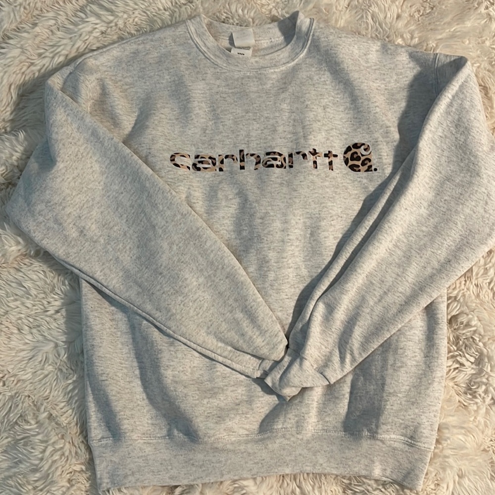 Cheetah carhart sweater